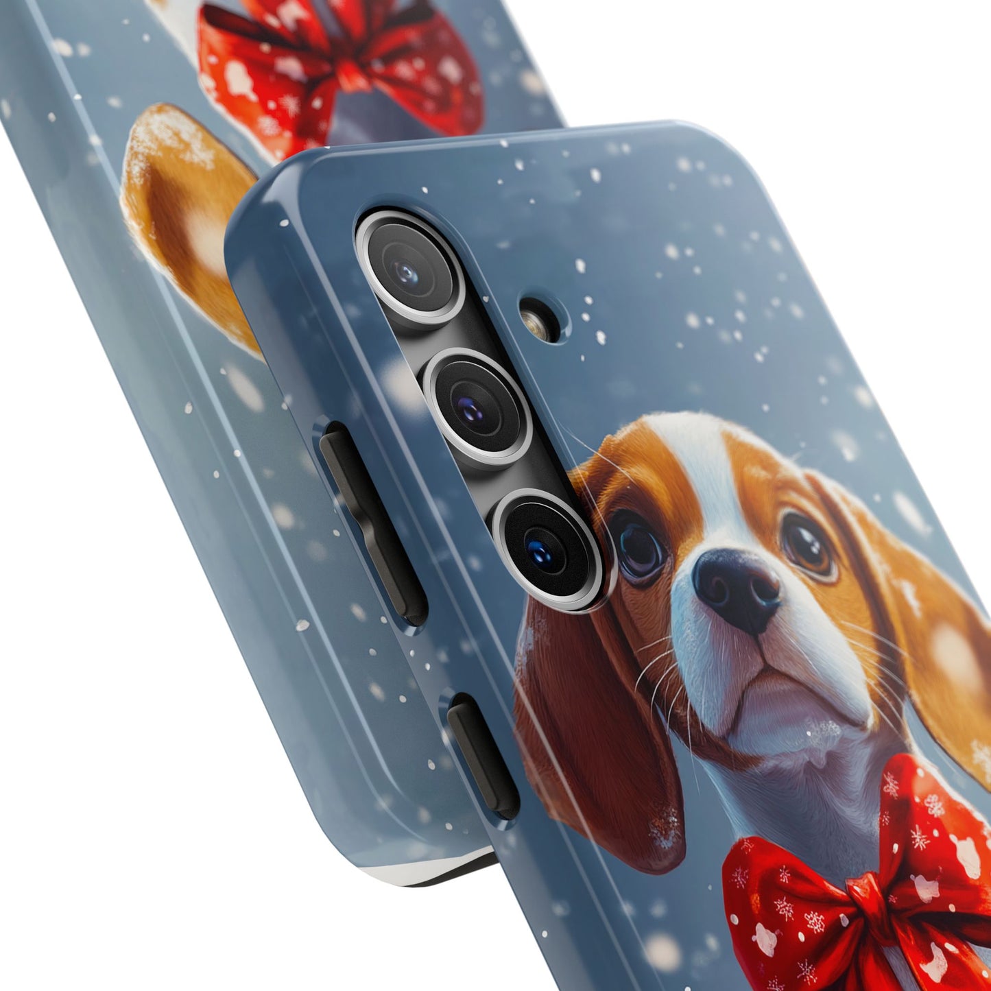 Snowy Cute Christmas Beagle Tough Phone Cases