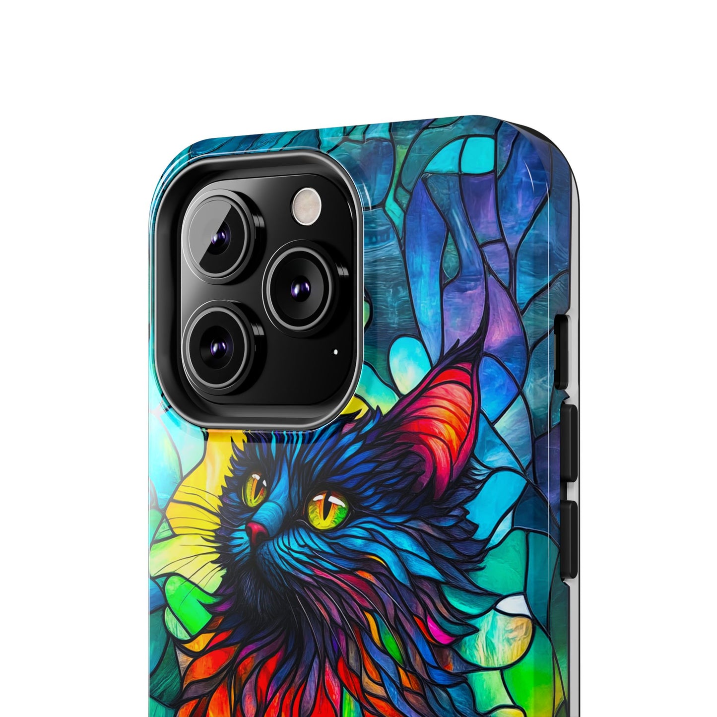 Stained Glass Cat Tough Phone Cases