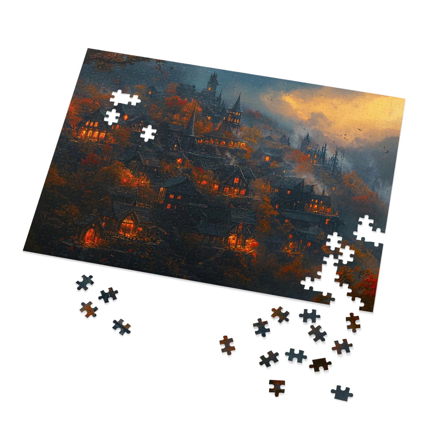 Autumn Fantasy Village Jigsaw Puzzle (30, 110, 252, 500,1000-Piece)