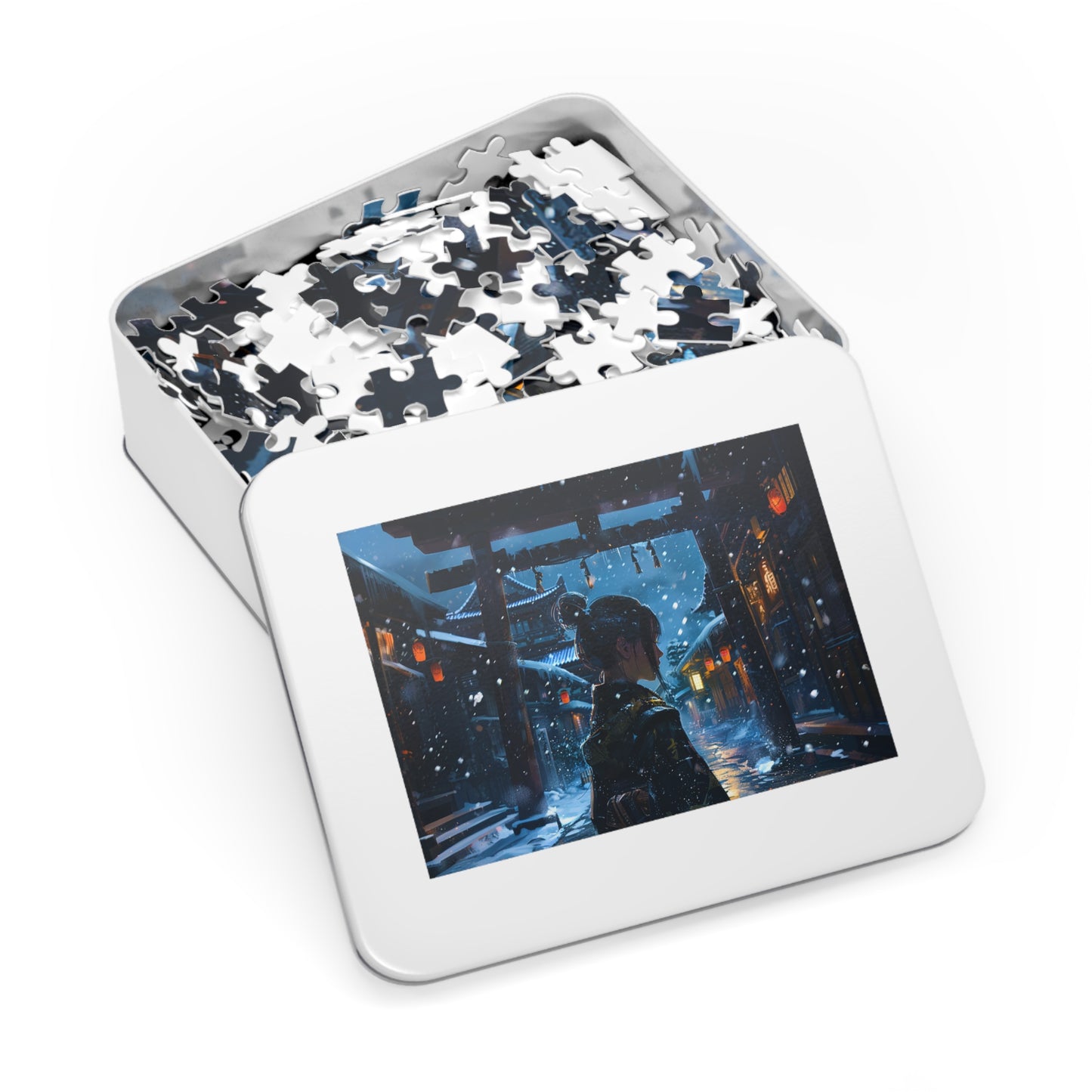 Snowy Japanese Village Jigsaw Puzzle (30, 110, 252, 500,1000-Piece)