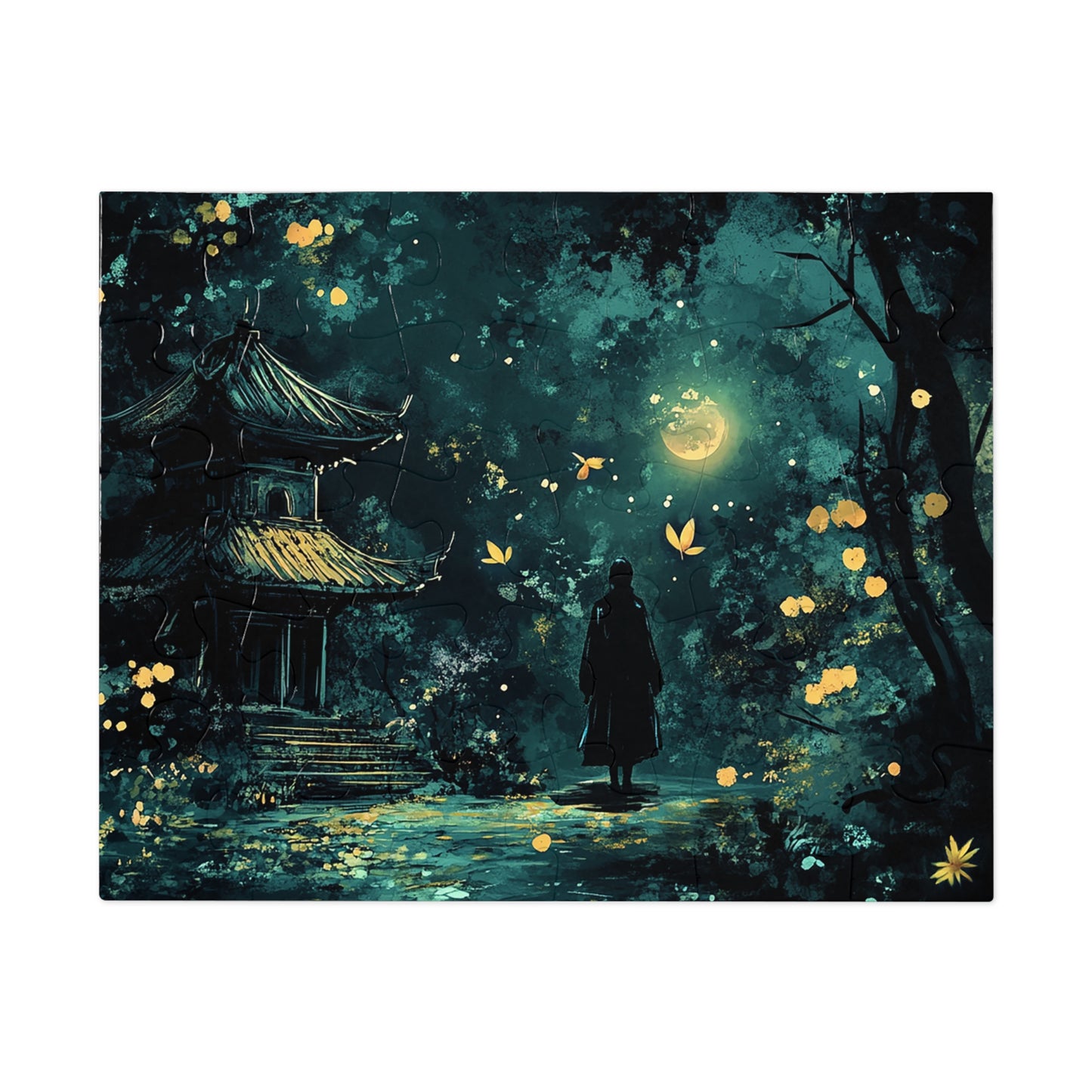 Japanese Shrine Nighttime Fantasy Jigsaw Puzzle (30, 110, 252, 500,1000-Piece)
