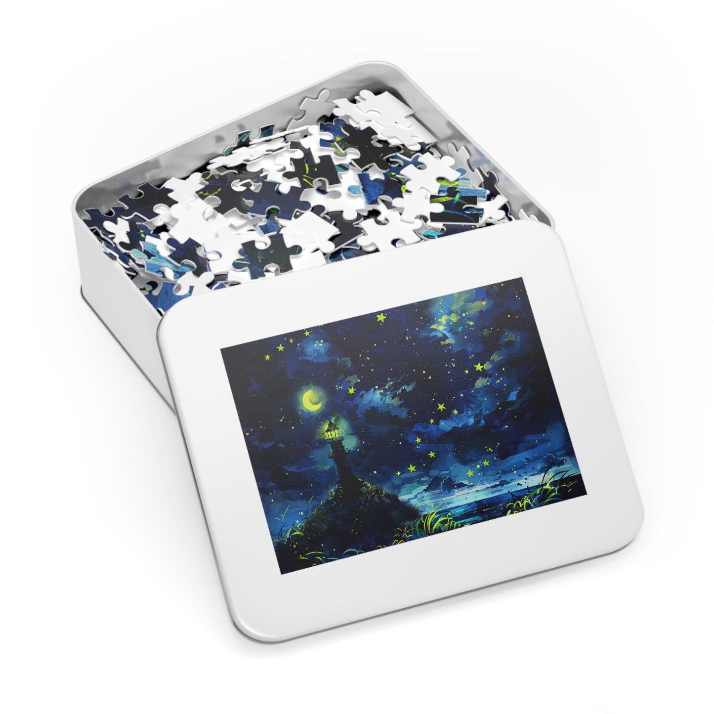 Moonlight Lighthouse Jigsaw Puzzle (30, 110, 252, 500,1000-Piece)