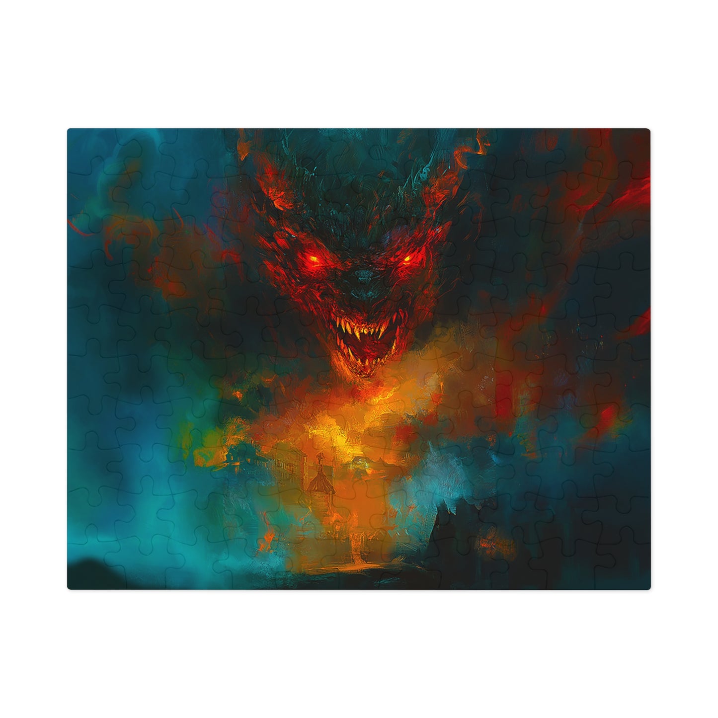 Scary Demon Horror Theme Jigsaw Puzzle (30, 110, 252, 500,1000-Piece)