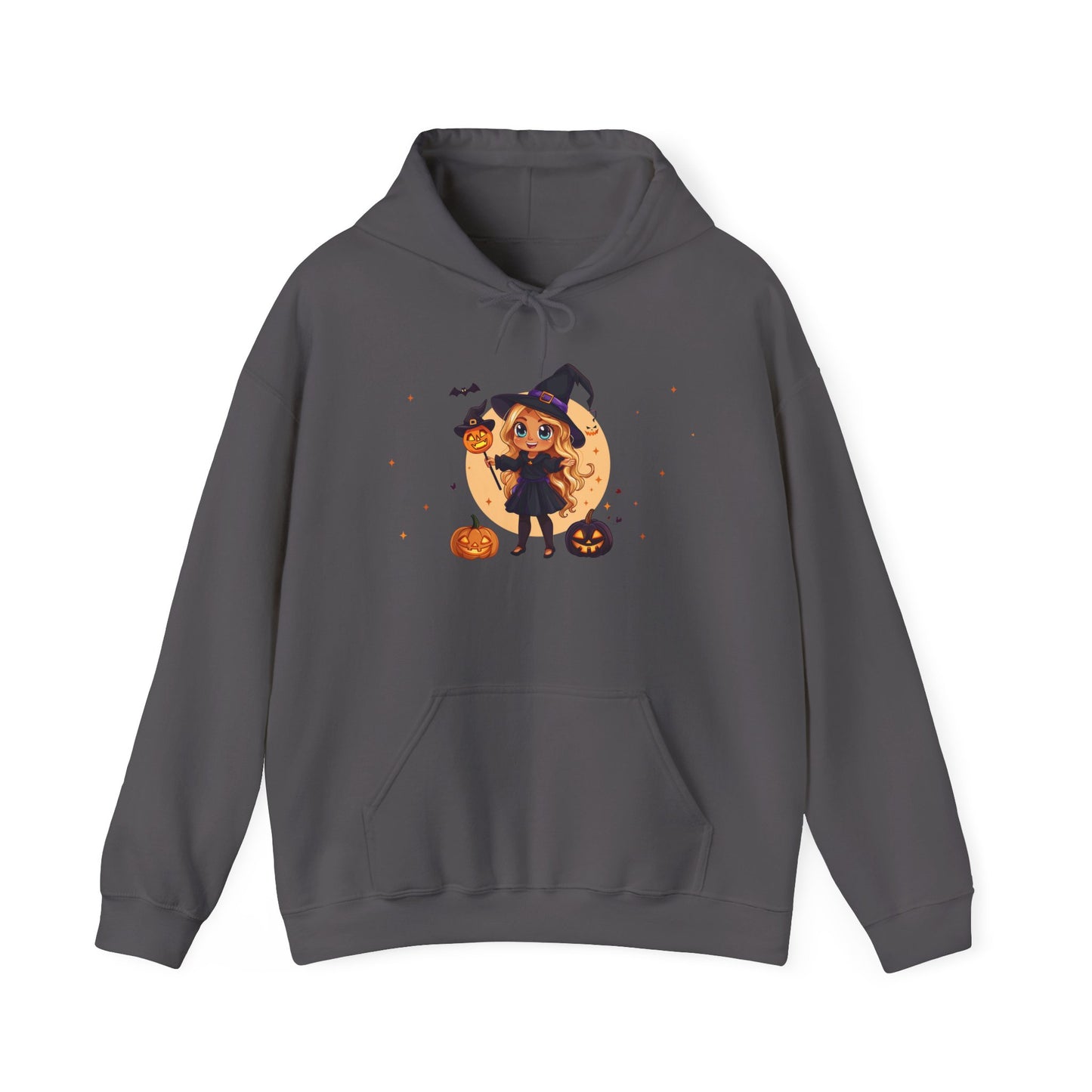Cute Halloween Magician Girl Unisex Heavy Blend™ Hooded Sweatshirt