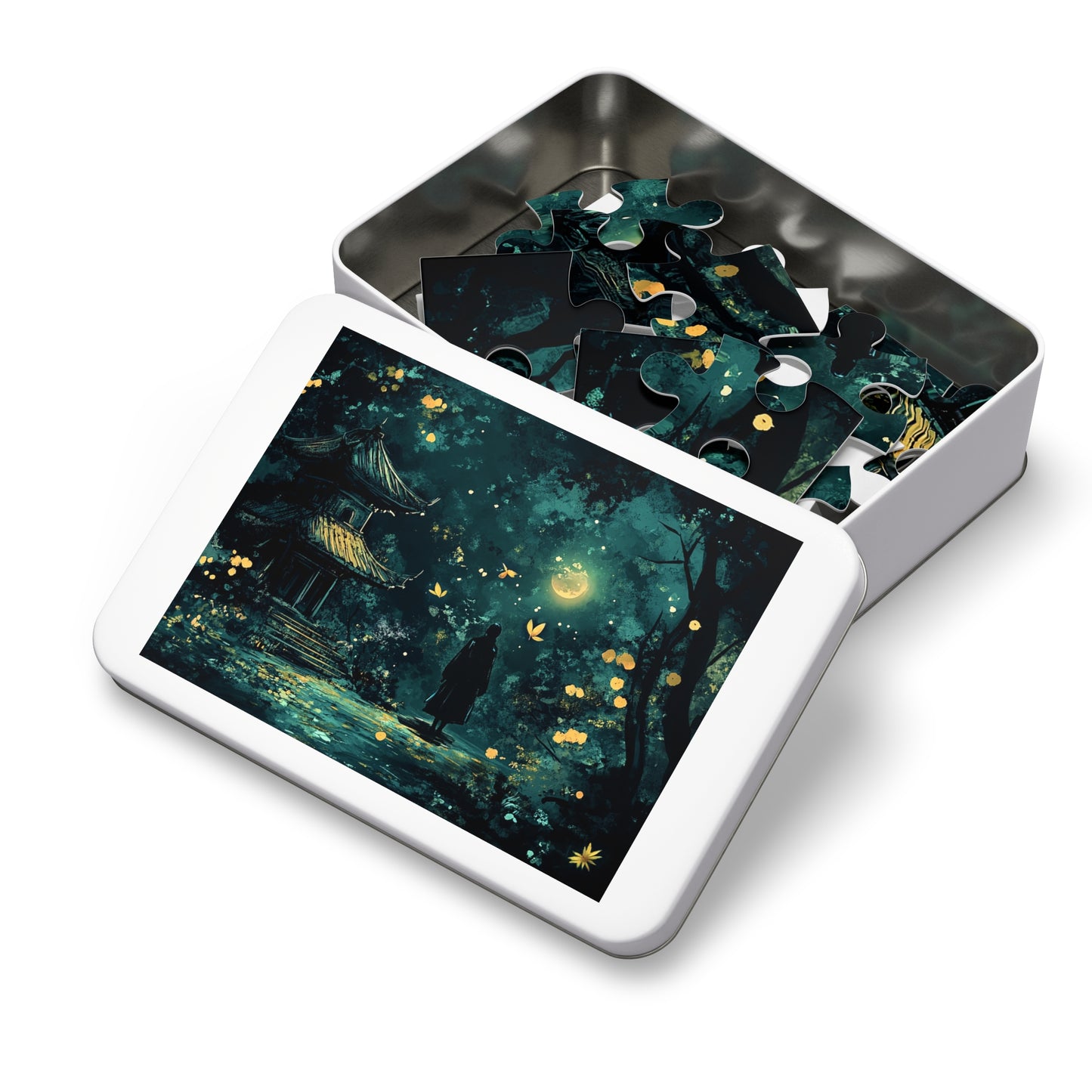 Japanese Shrine Nighttime Fantasy Jigsaw Puzzle (30, 110, 252, 500,1000-Piece)
