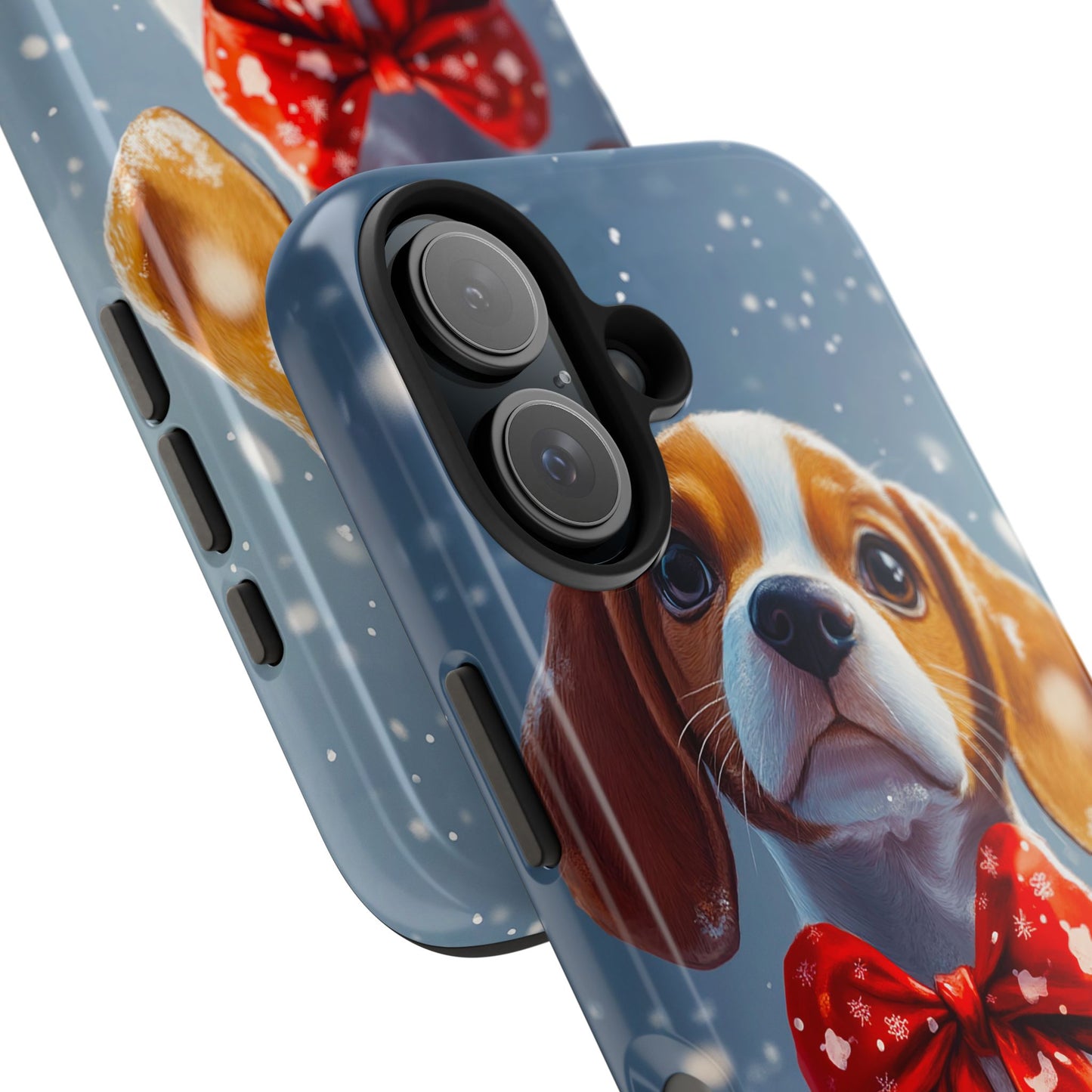 Snowy Cute Christmas Beagle Tough Phone Cases
