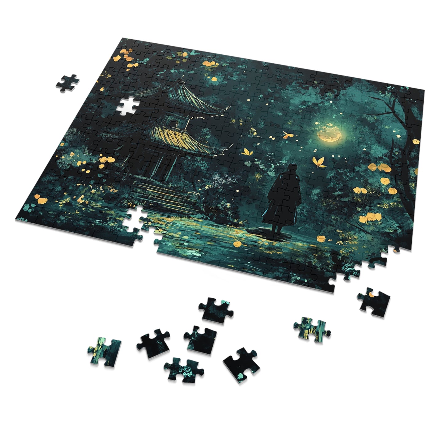 Japanese Shrine Nighttime Fantasy Jigsaw Puzzle (30, 110, 252, 500,1000-Piece)