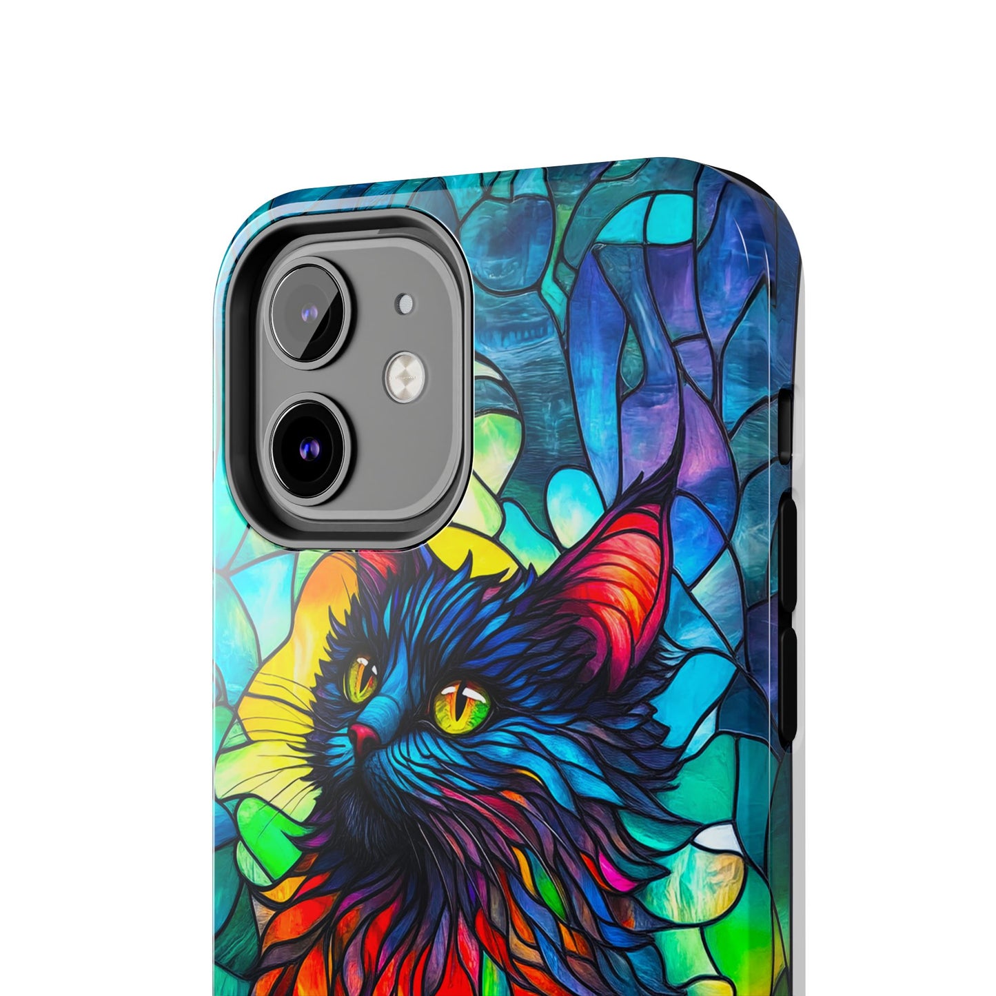 Stained Glass Cat Tough Phone Cases
