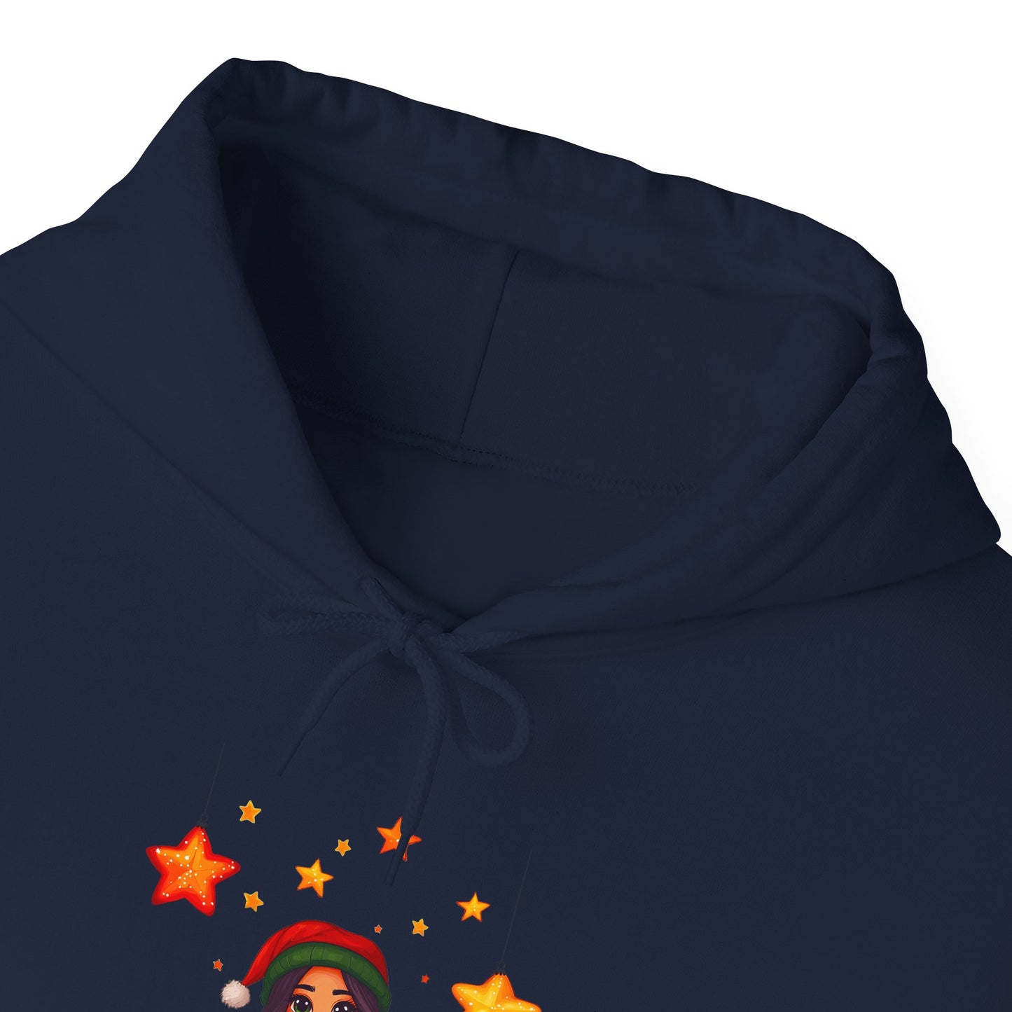 Cute Christmas Starry Ornaments Girl Unisex Heavy Blend™ Hooded Sweatshirt