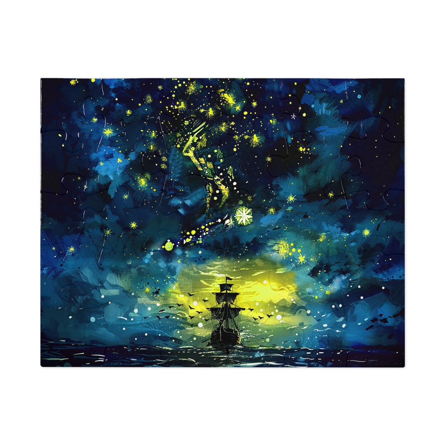 Starry Sky Lost Pirate Ship Jigsaw Puzzle (30, 110, 252, 500,1000-Piece)