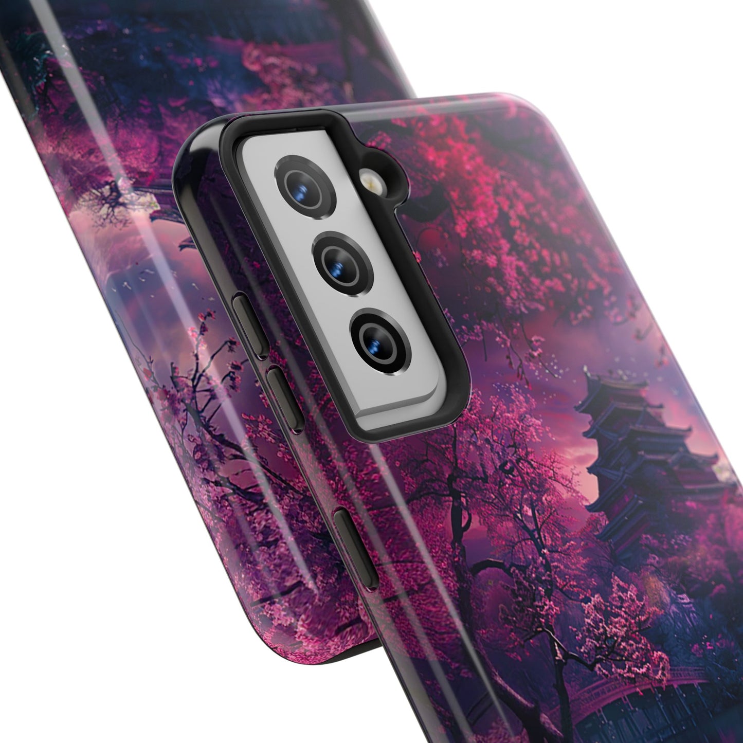 Japanese Cherry Blossum Castle Tough Phone Case iPhone Android