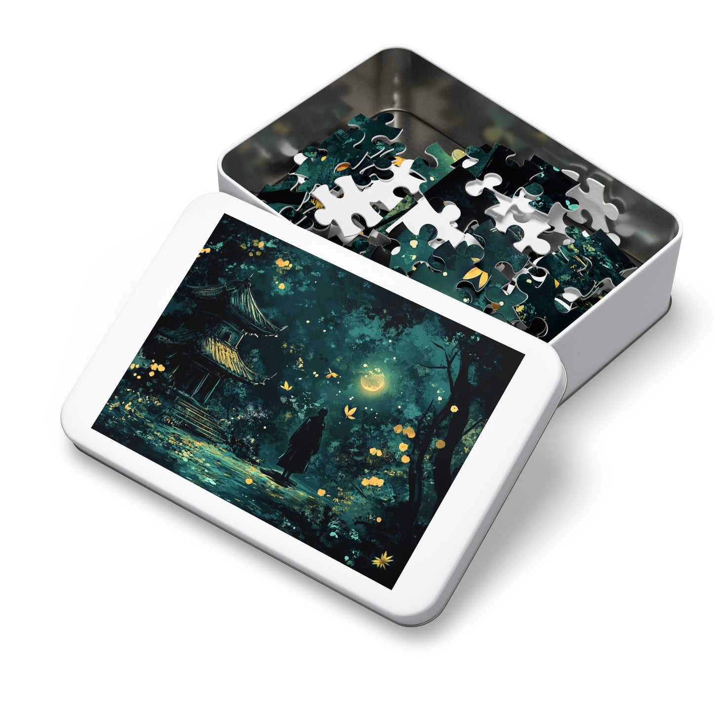 Japanese Shrine Nighttime Fantasy Jigsaw Puzzle (30, 110, 252, 500,1000-Piece)