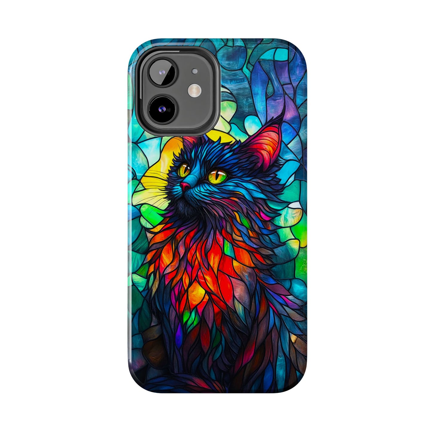 Stained Glass Cat Tough Phone Cases