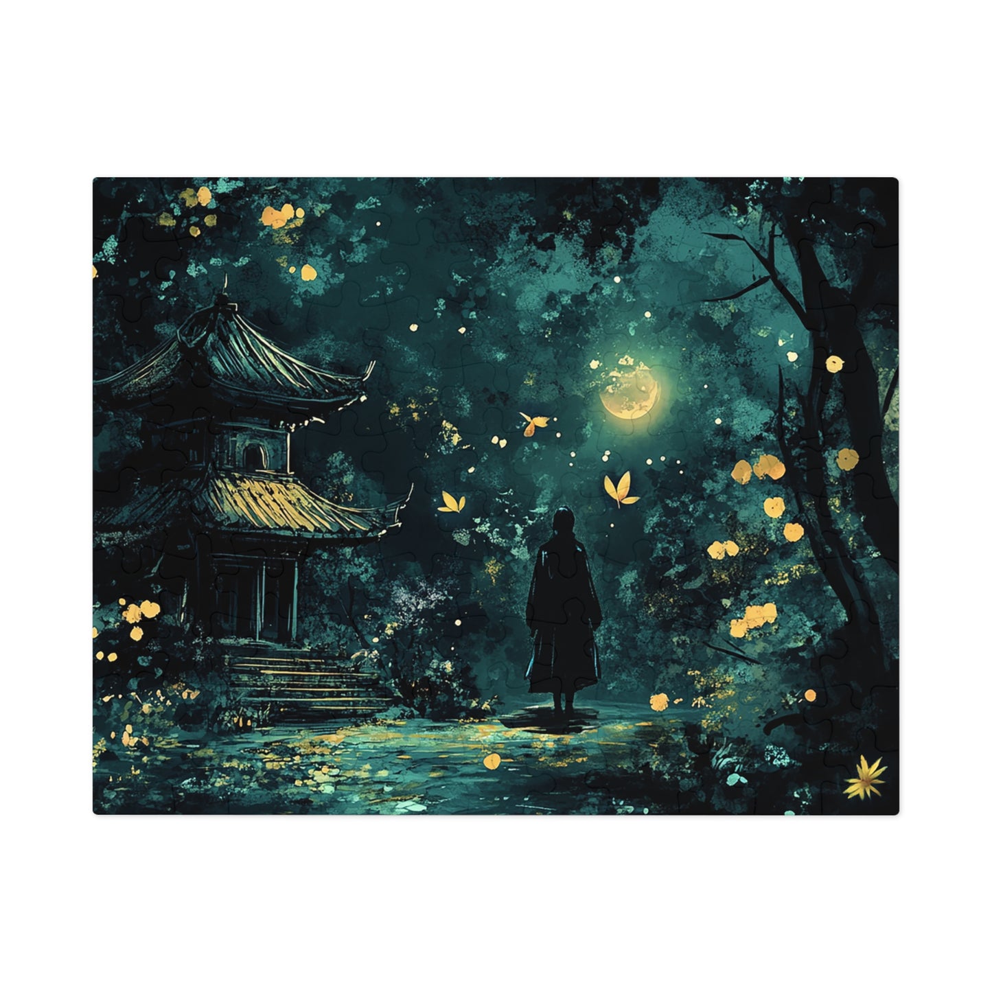 Japanese Shrine Nighttime Fantasy Jigsaw Puzzle (30, 110, 252, 500,1000-Piece)