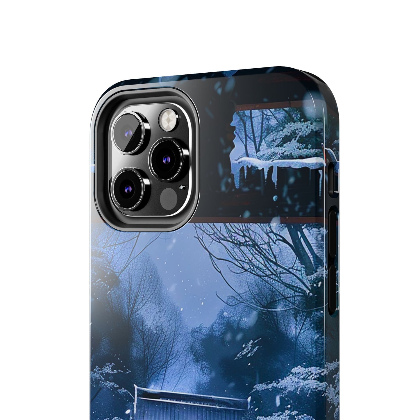 Japanese Snowy Shinto Shrine Girl Tough Phone Cases iPhone Android