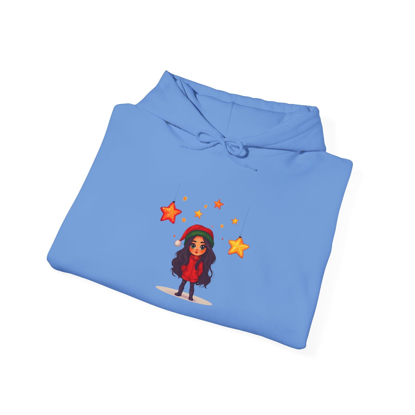 Cute Christmas Starry Ornaments Girl Unisex Heavy Blend™ Hooded Sweatshirt