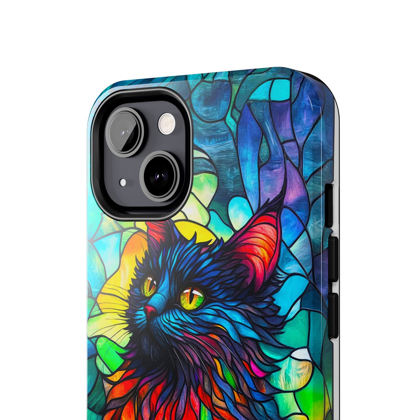 Stained Glass Cat Tough Phone Cases