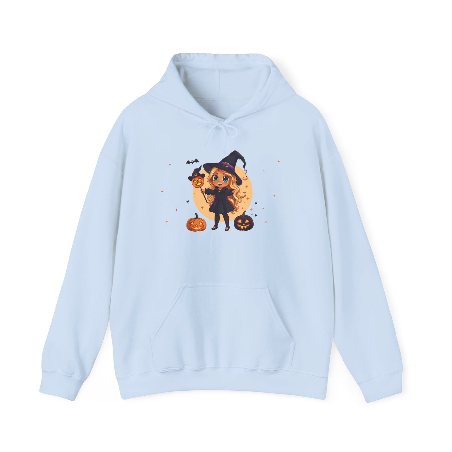 Cute Halloween Magician Girl Unisex Heavy Blend™ Hooded Sweatshirt