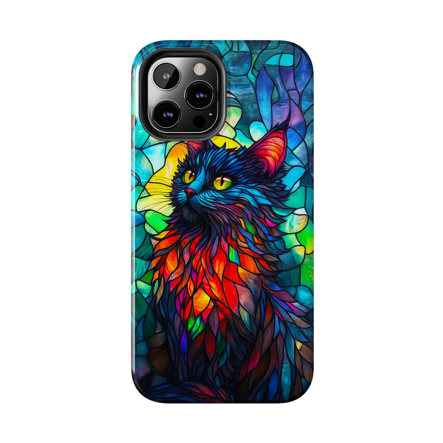 Stained Glass Cat Tough Phone Cases