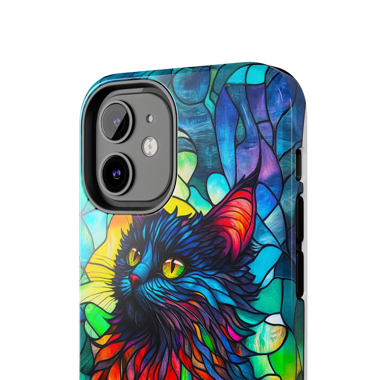 Stained Glass Cat Tough Phone Cases