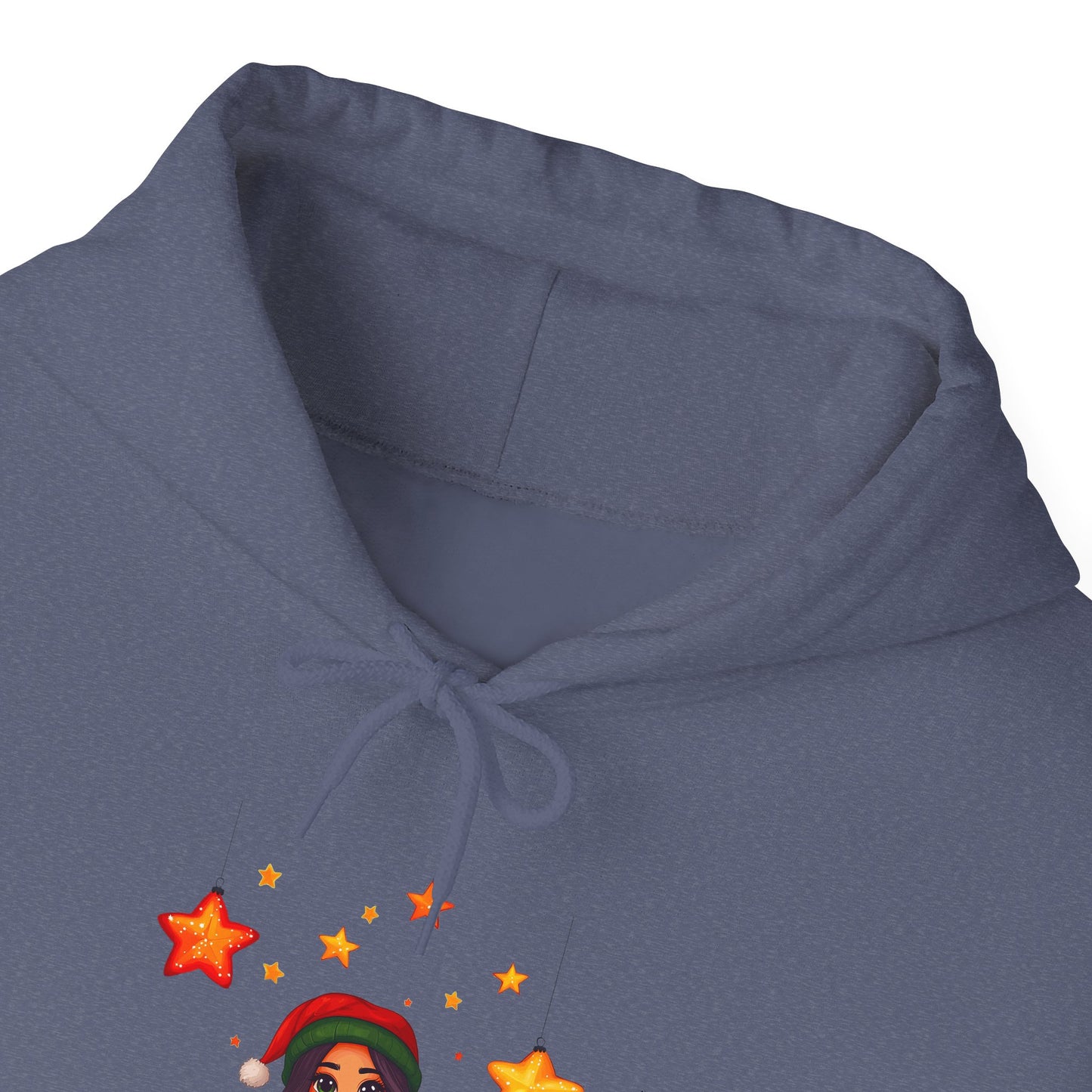 Cute Christmas Starry Ornaments Girl Unisex Heavy Blend™ Hooded Sweatshirt