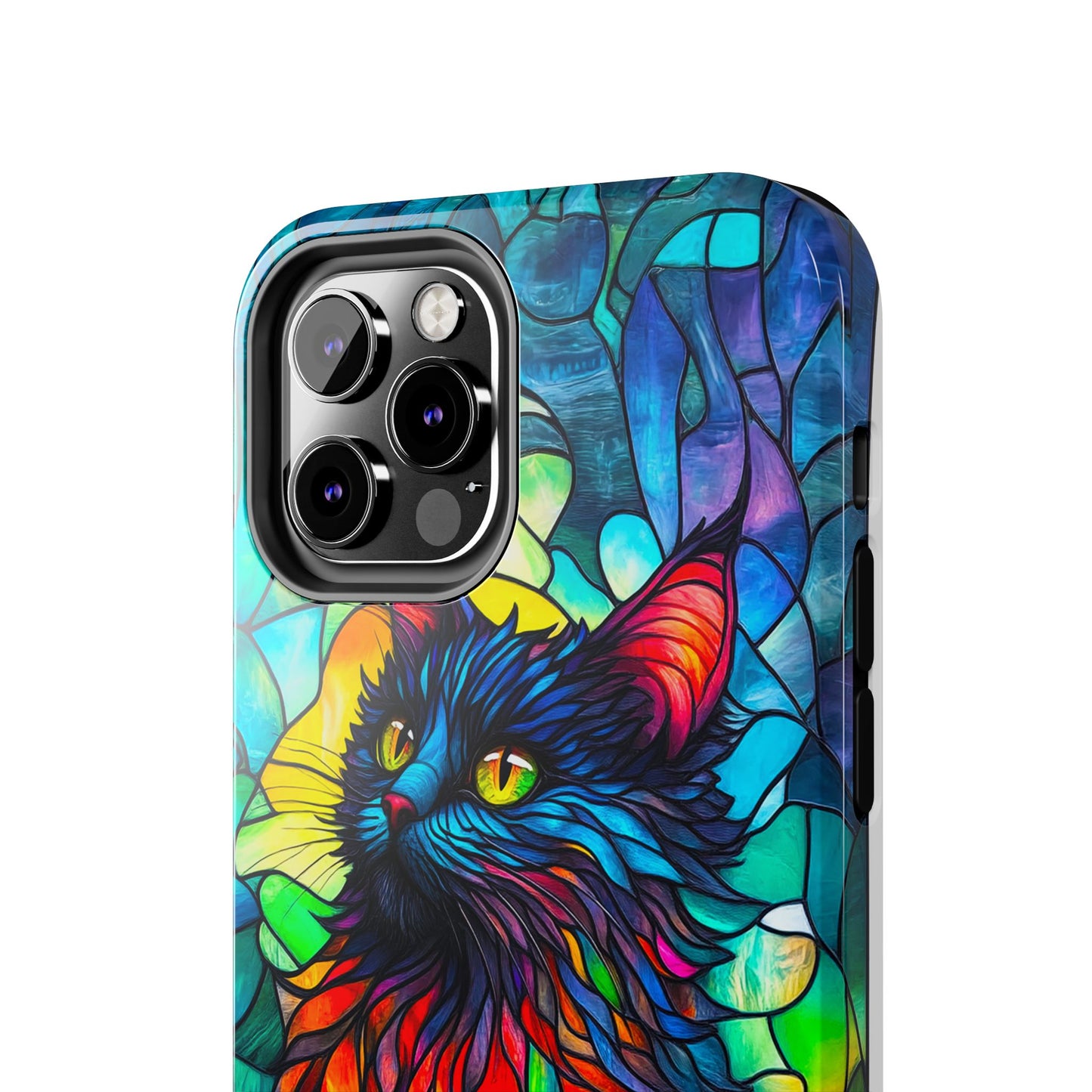 Stained Glass Cat Tough Phone Cases