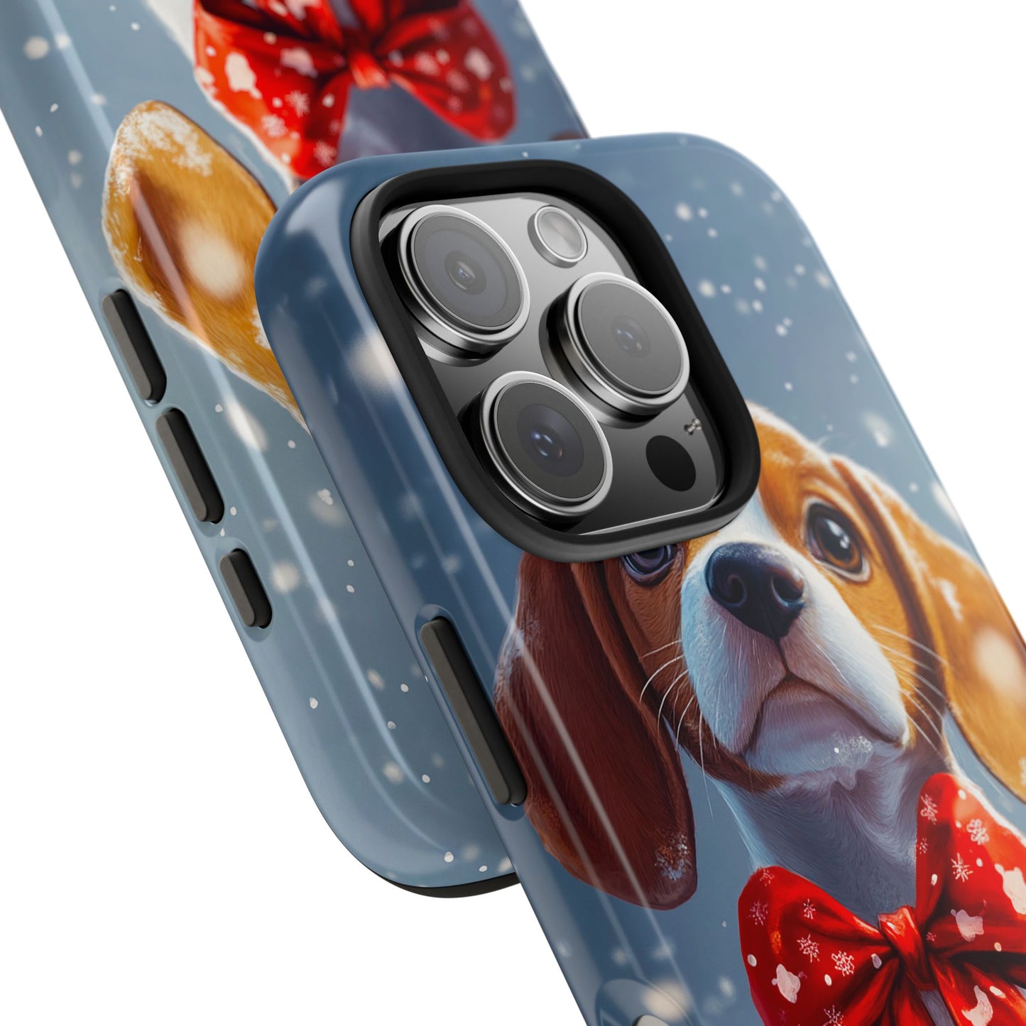 Snowy Cute Christmas Beagle Tough Phone Cases