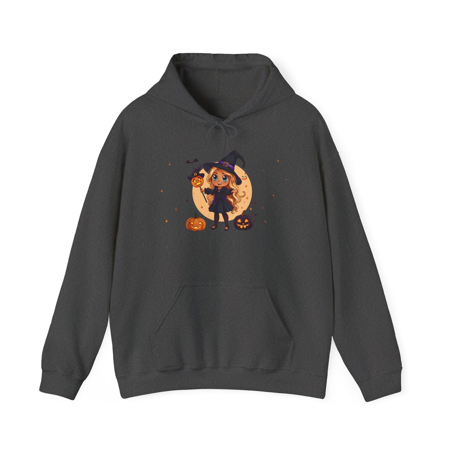 Cute Halloween Magician Girl Unisex Heavy Blend™ Hooded Sweatshirt