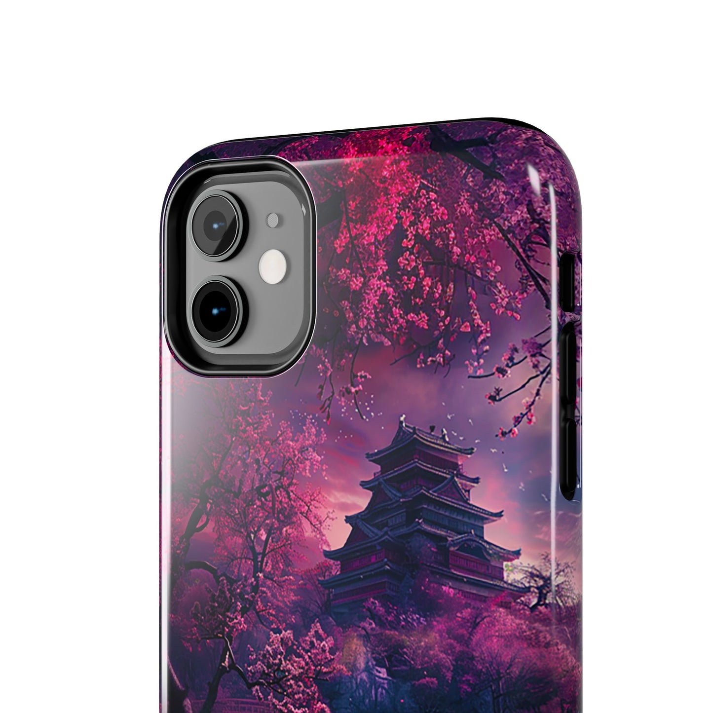 Japanese Cherry Blossum Castle Tough Phone Case iPhone Android