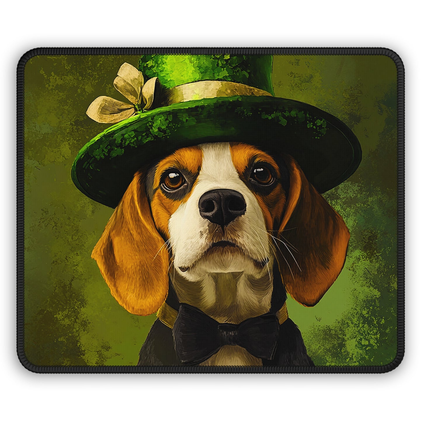 Saint Patrick's Day Theme Beagle Gaming Mouse Pad
