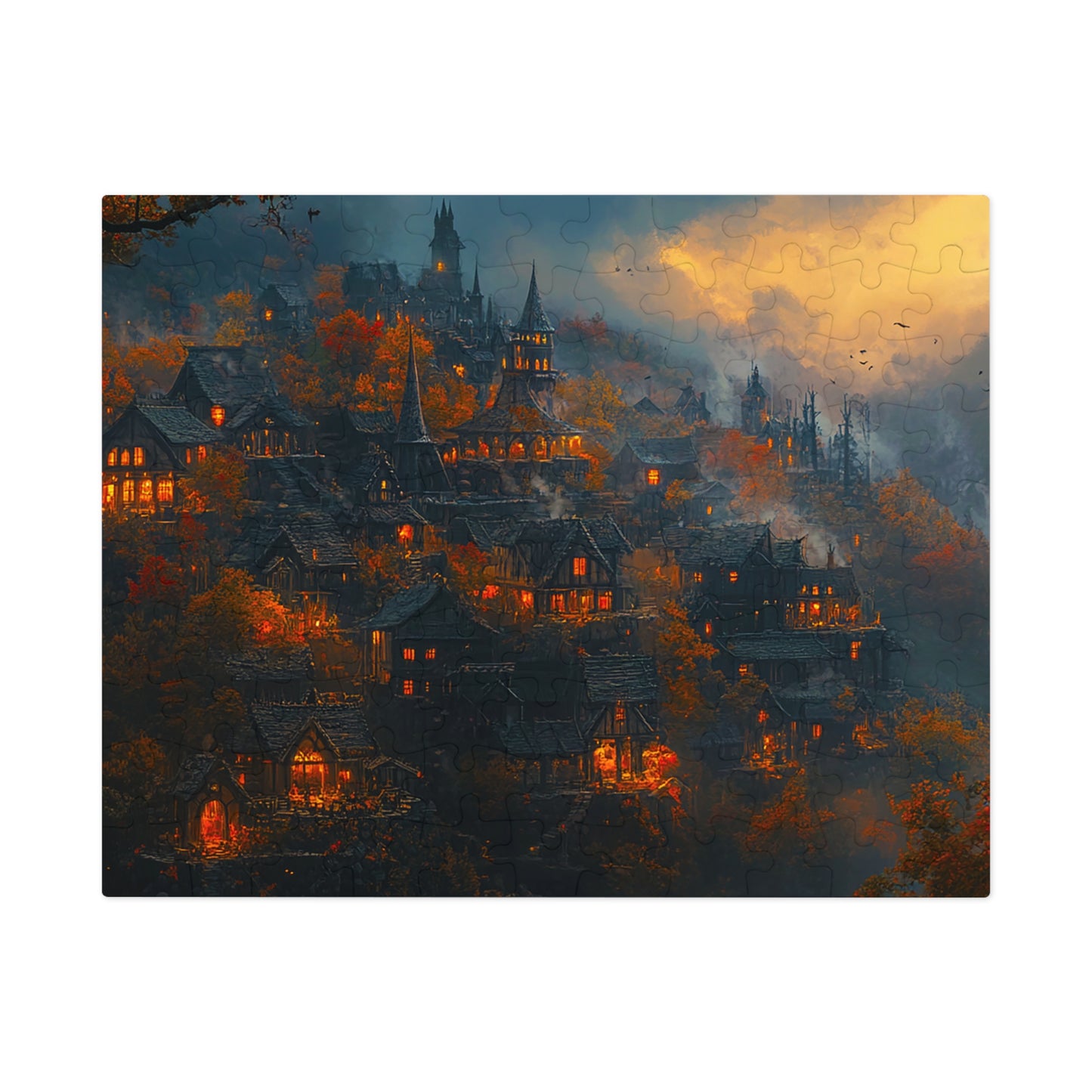 Autumn Fantasy Village Jigsaw Puzzle (30, 110, 252, 500,1000-Piece)