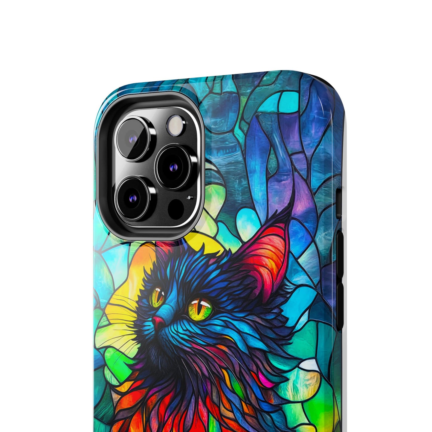 Stained Glass Cat Tough Phone Cases