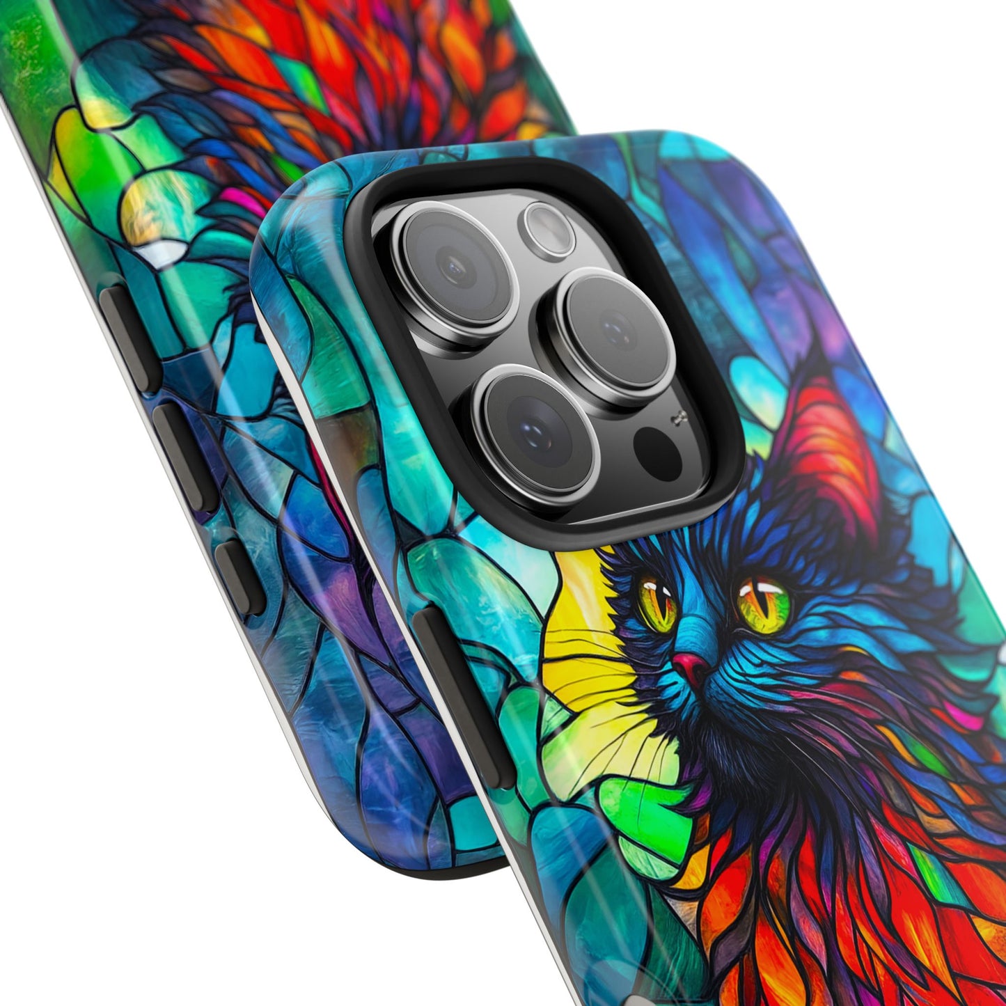 Stained Glass Cat Tough Phone Cases