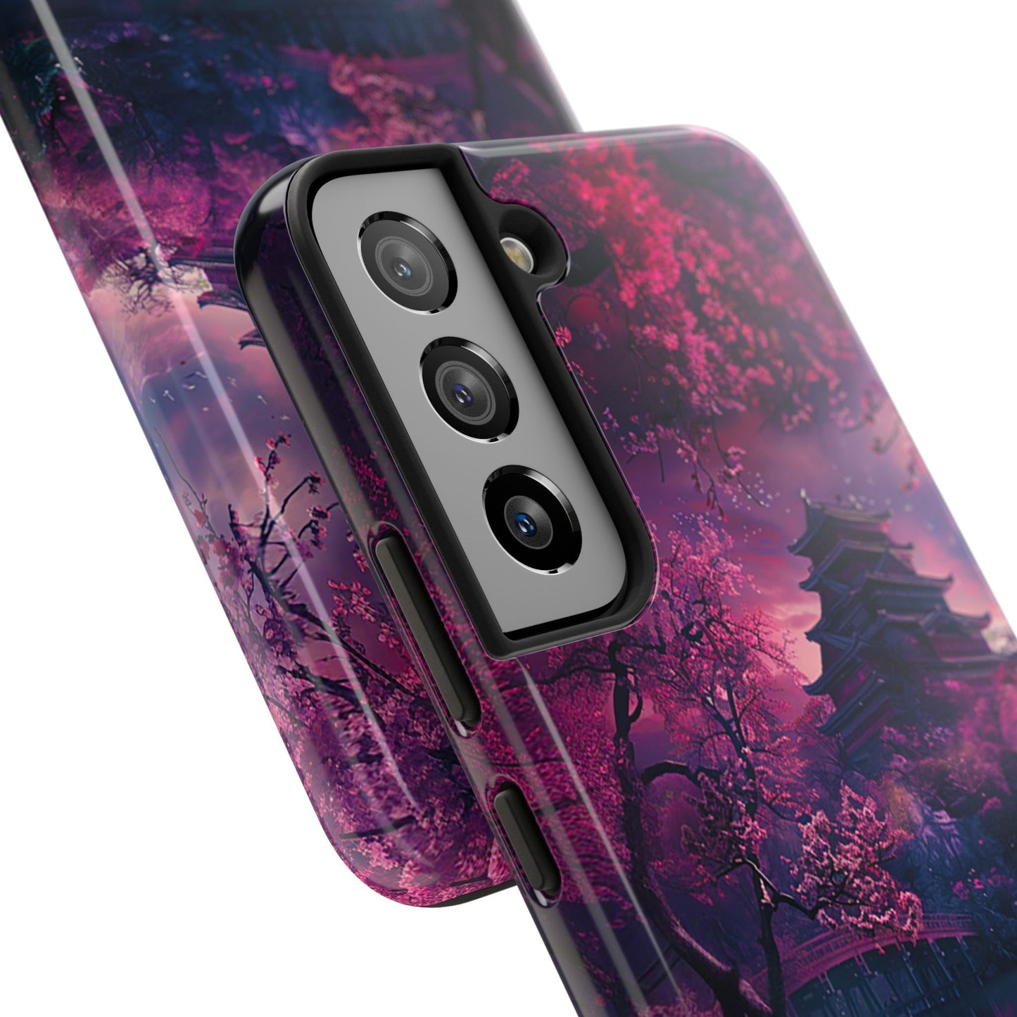 Japanese Cherry Blossum Castle Tough Phone Case iPhone Android