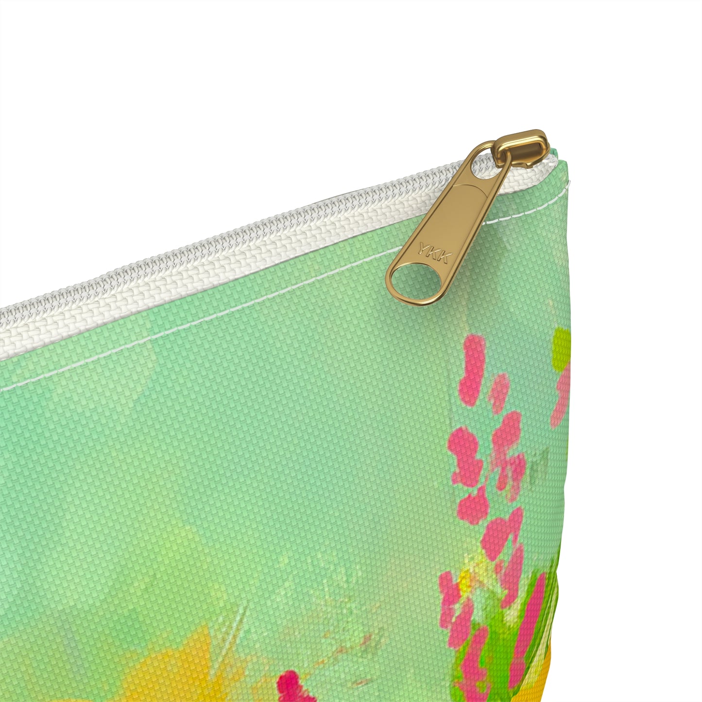 Painterly Black Cat in a Field of Flowers Accessory Pouch - Vibrant and Unique