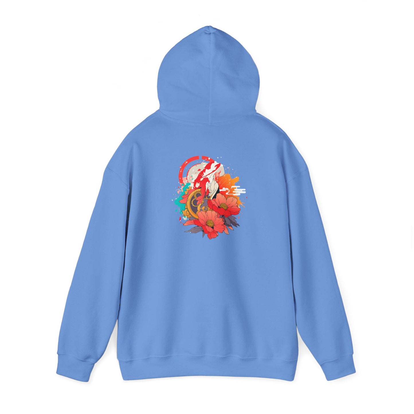 Steampunk Japanese Flowers Elephant Unisex Heavy Blend™ Hooded Sweatshirt
