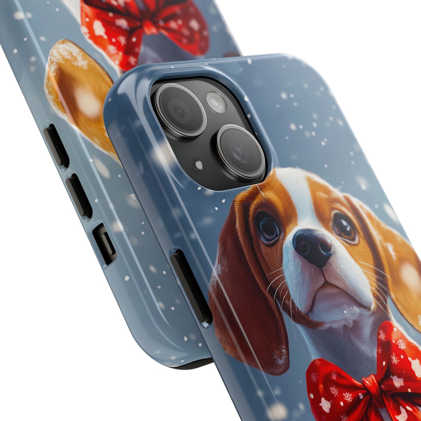 Snowy Cute Christmas Beagle Tough Phone Cases