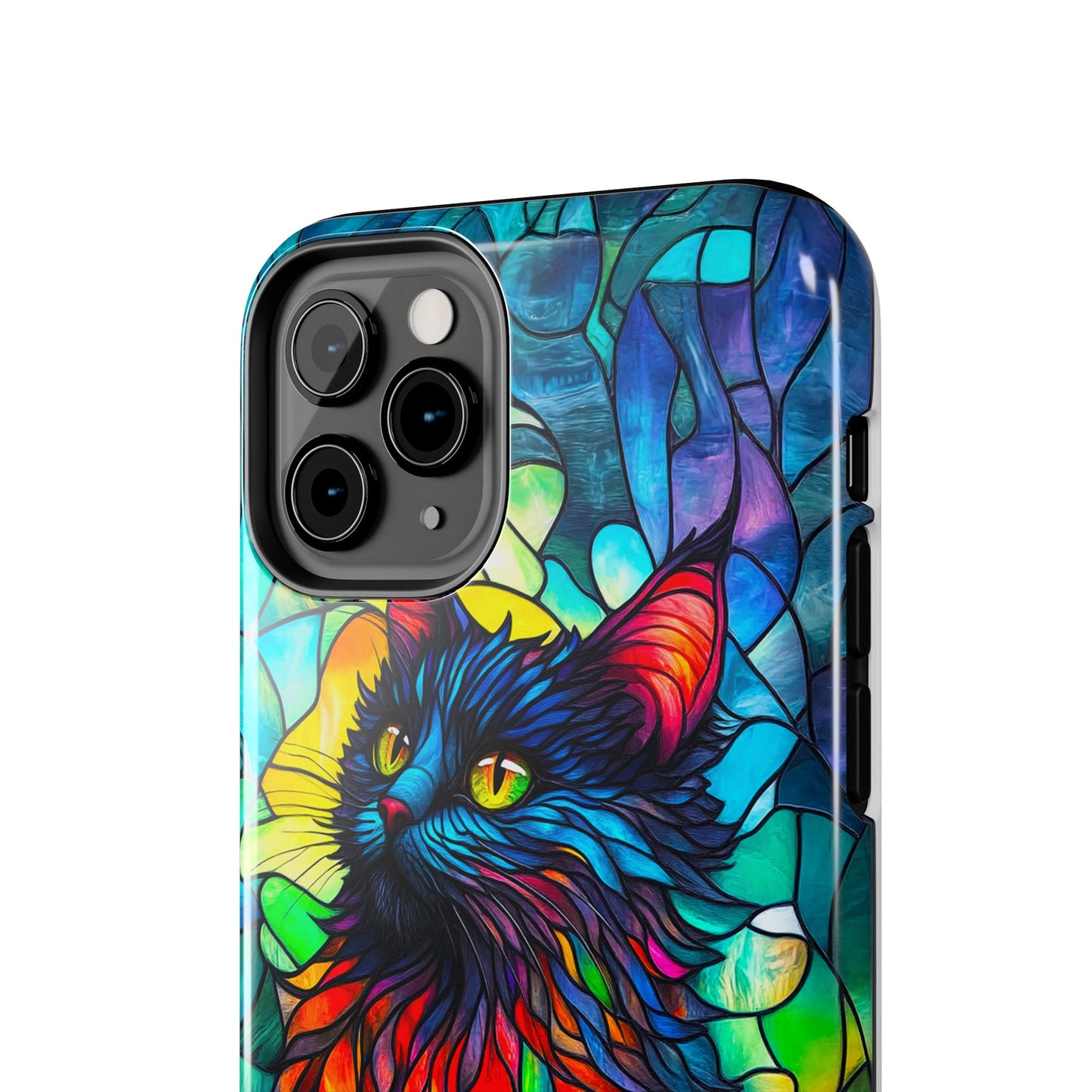 Stained Glass Cat Tough Phone Cases