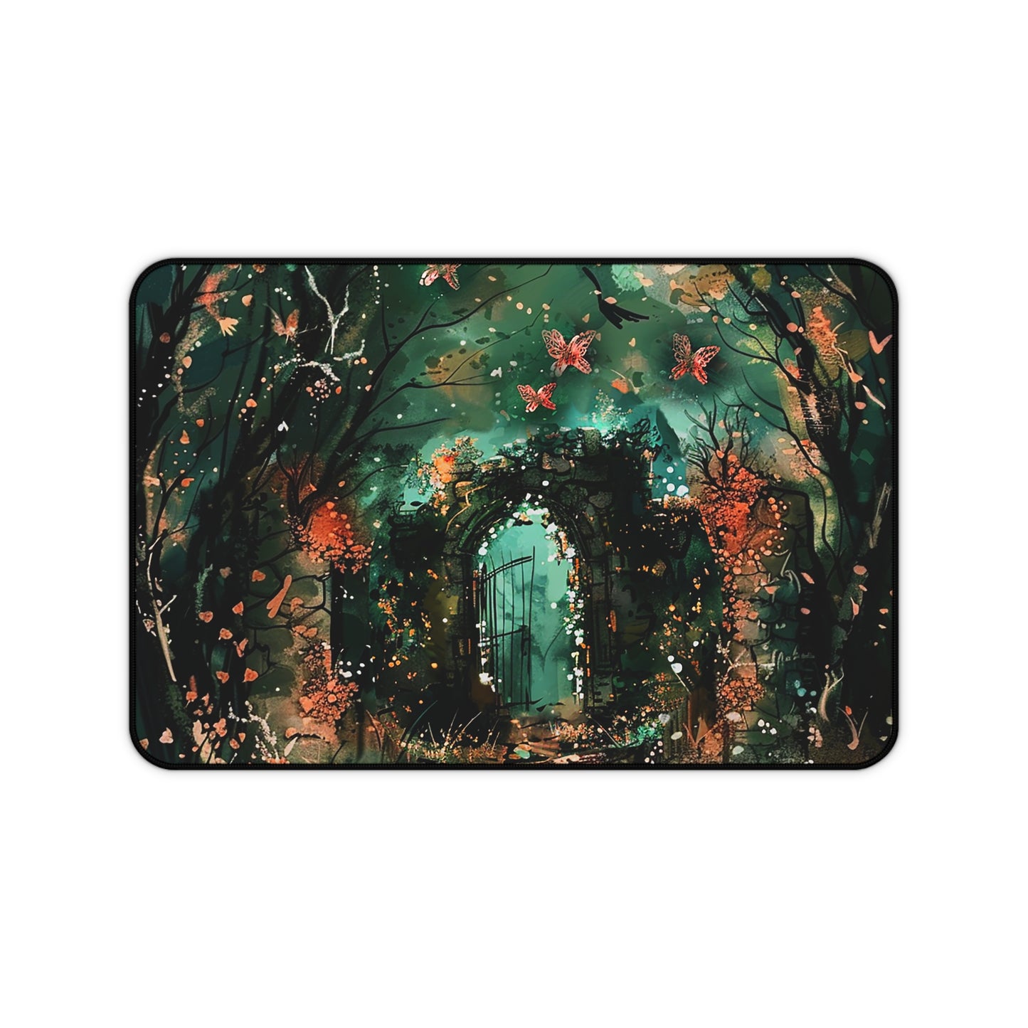 Lonely Ancient Fantasy Gate Desk Mat