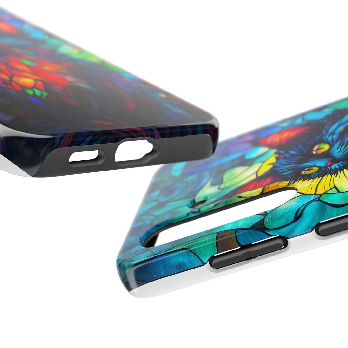 Stained Glass Cat Tough Phone Cases