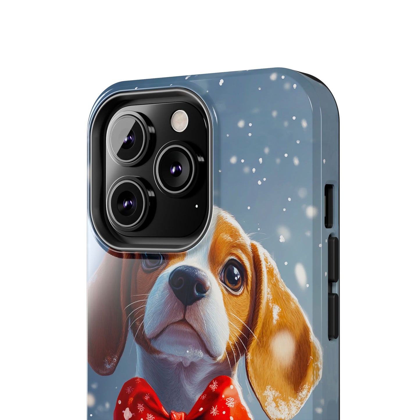 Snowy Cute Christmas Beagle Tough Phone Cases