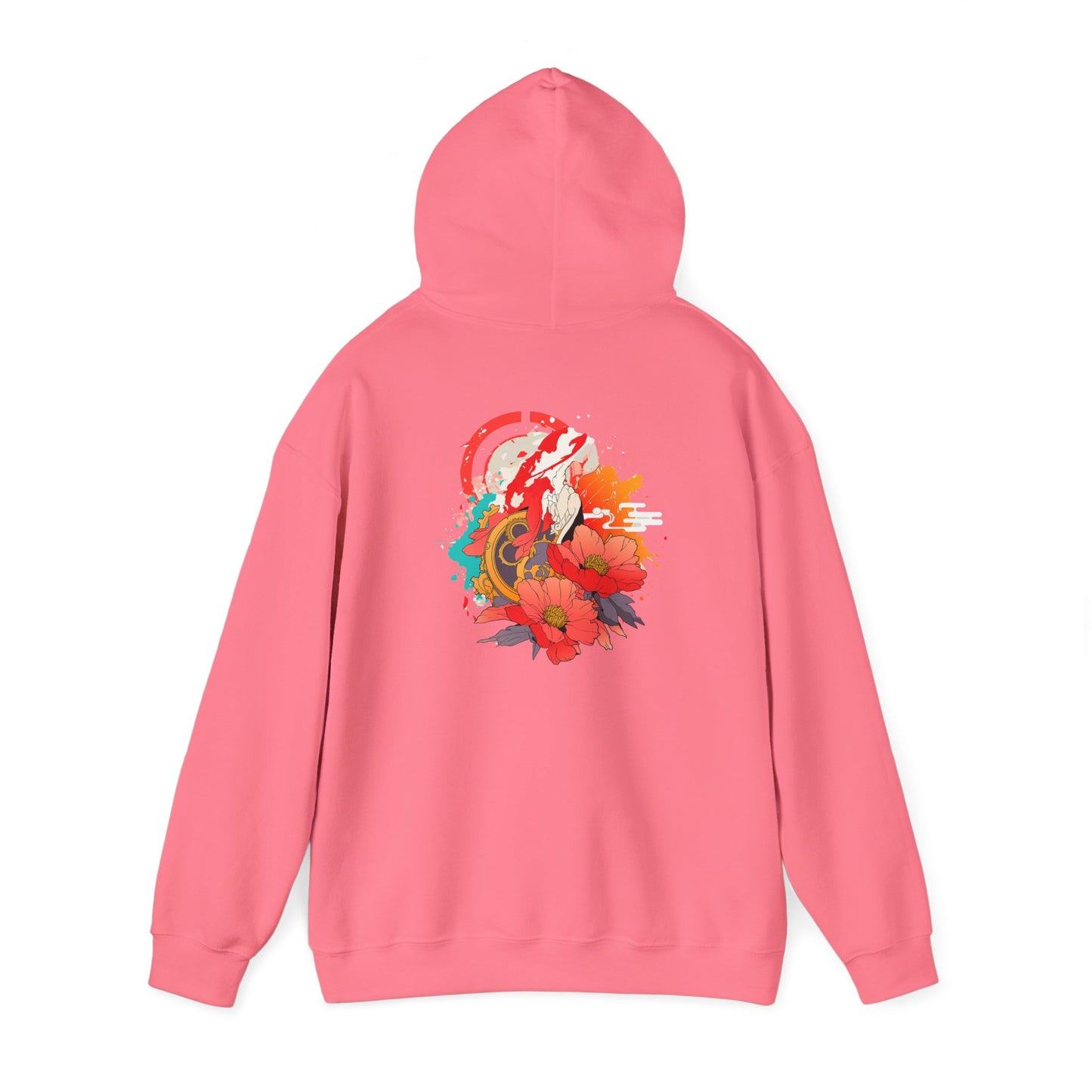 Steampunk Japanese Flowers Elephant Unisex Heavy Blend™ Hooded Sweatshirt