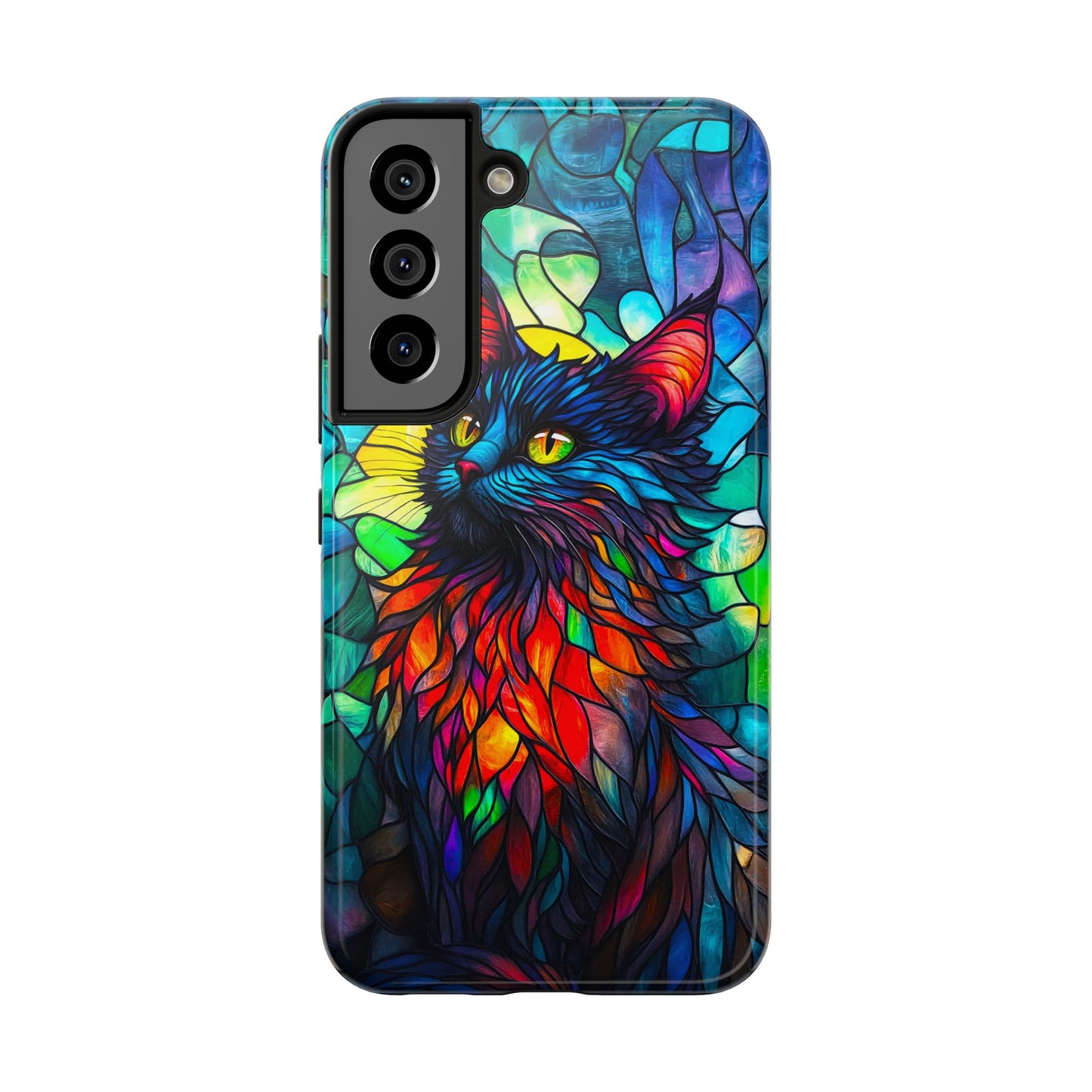 Stained Glass Cat Tough Phone Cases