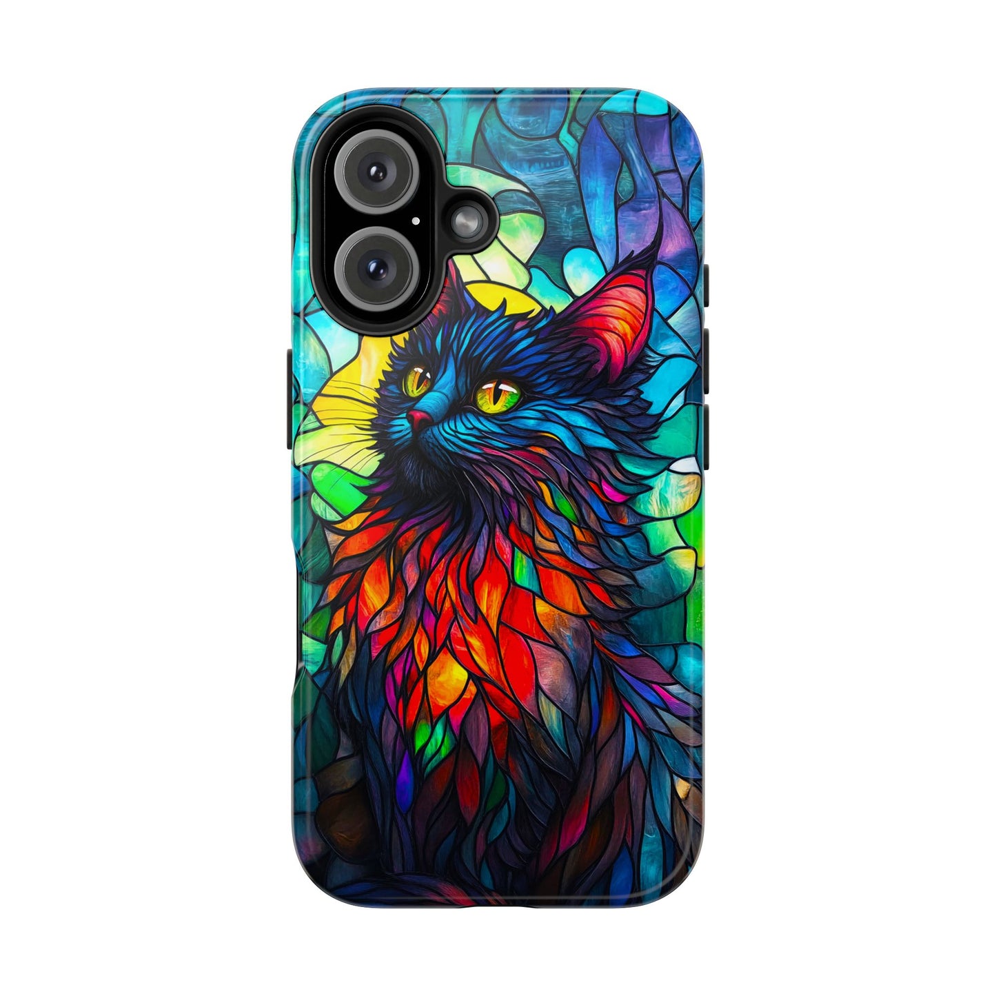 Stained Glass Cat Tough Phone Cases