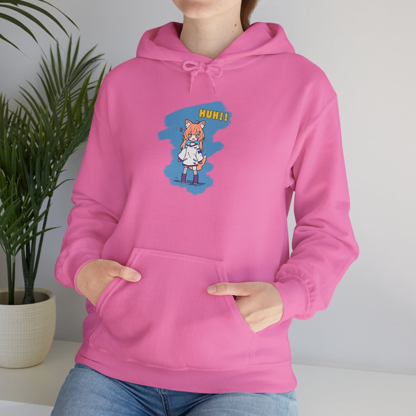 Sweet Fox Girl Huh!! Unisex - Heavy Blend⢠Hooded Sweatshirt - Vibrant Anime Style - Cute and Funny Design