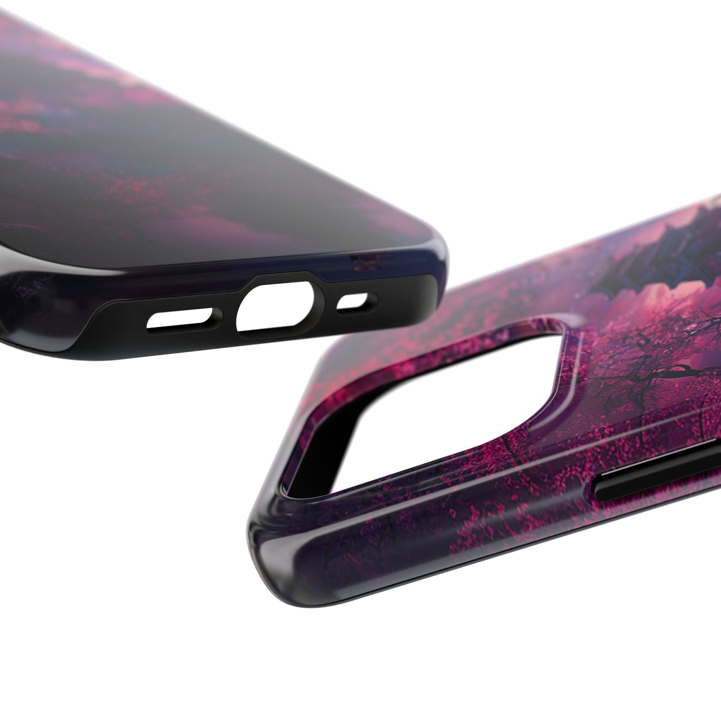 Japanese Cherry Blossum Castle Tough Phone Case iPhone Android
