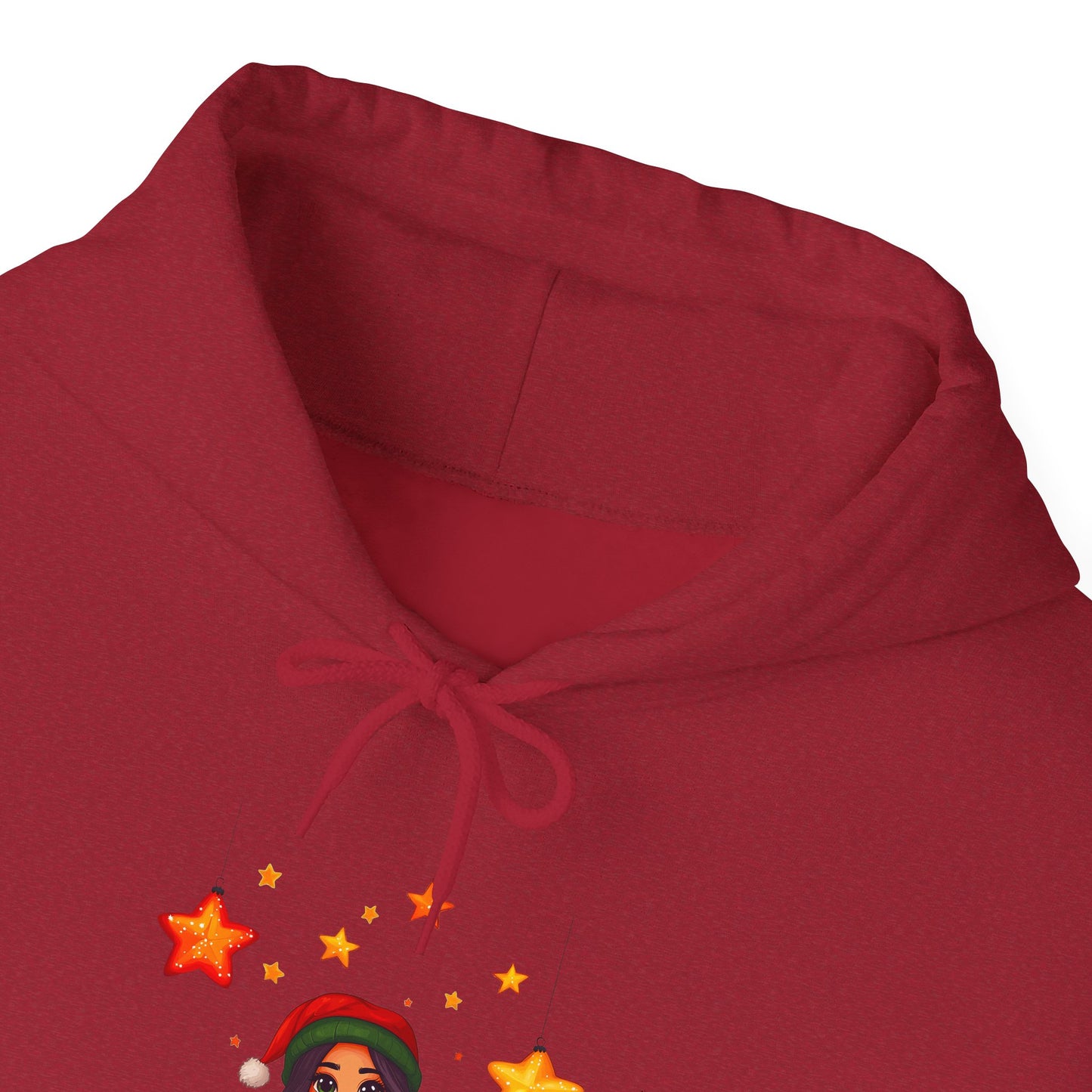 Cute Christmas Starry Ornaments Girl Unisex Heavy Blend™ Hooded Sweatshirt