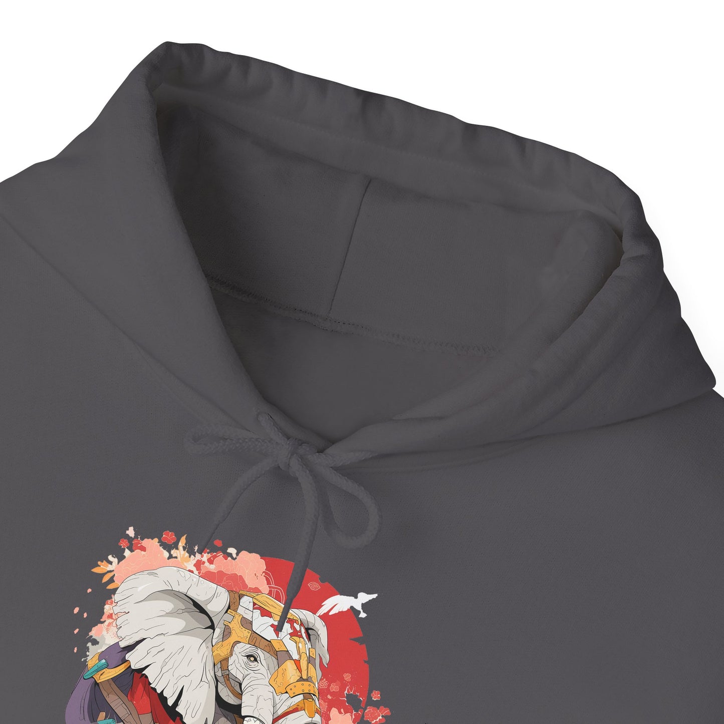 Steampunk Japanese Flowers Elephant Unisex Heavy Blend™ Hooded Sweatshirt