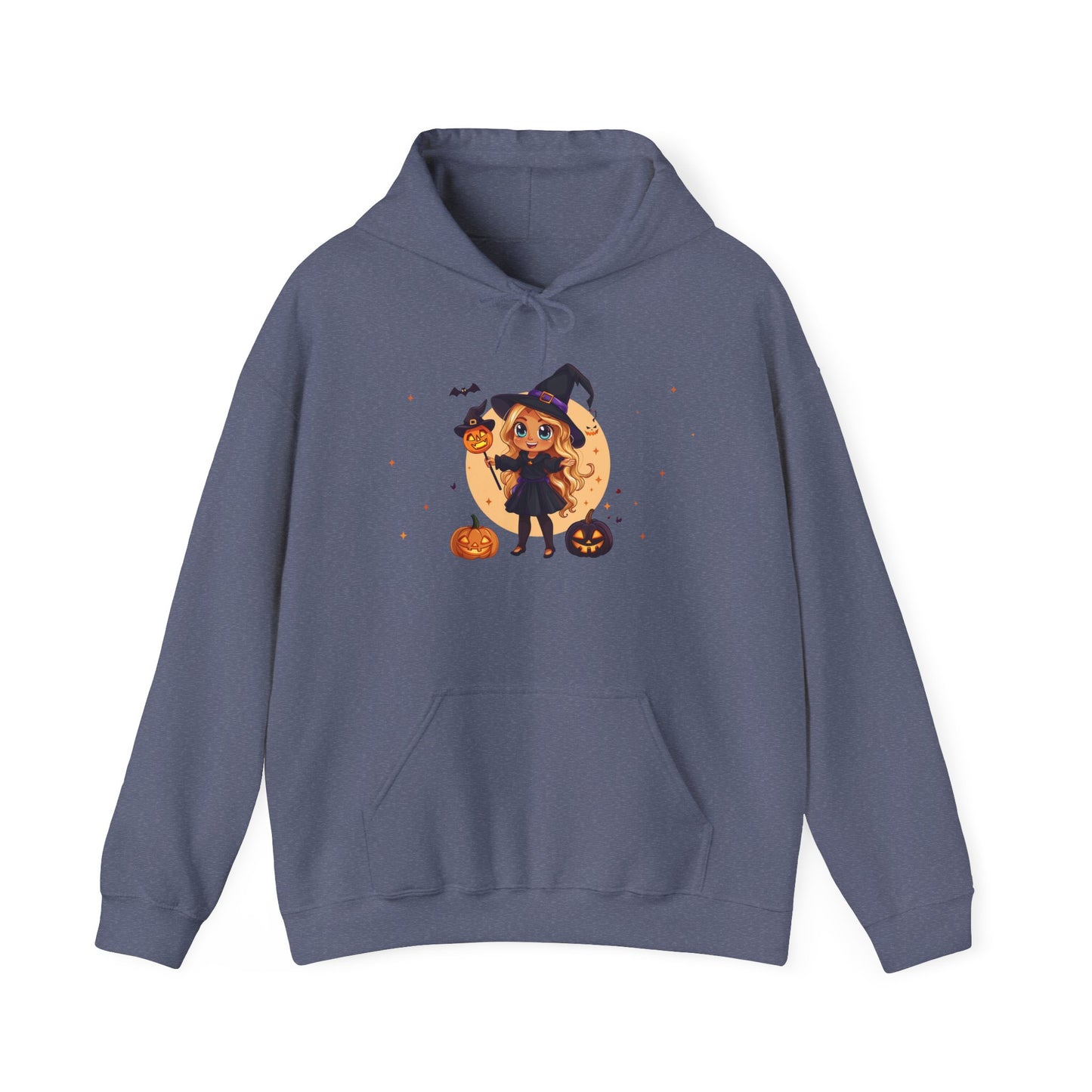 Cute Halloween Magician Girl Unisex Heavy Blend™ Hooded Sweatshirt