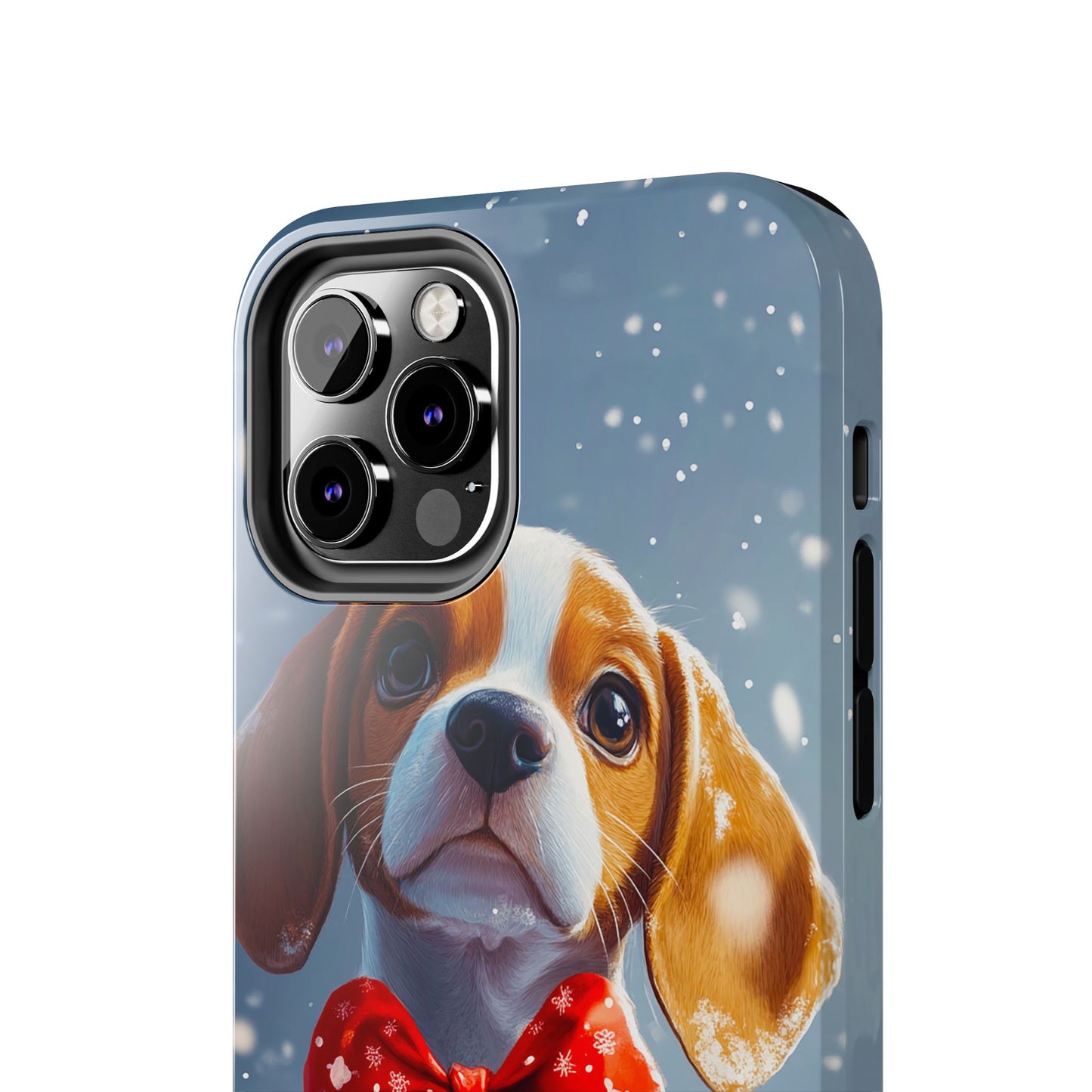 Snowy Cute Christmas Beagle Tough Phone Cases